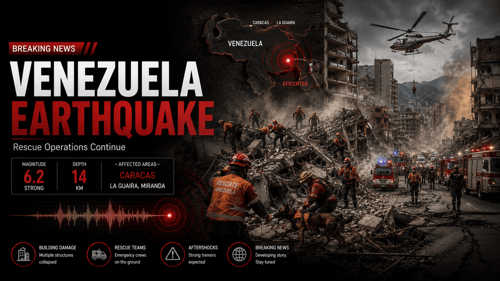 Venezuela Earthquake: Rescue Teams Race Against Time as Death Toll Continues to Rise