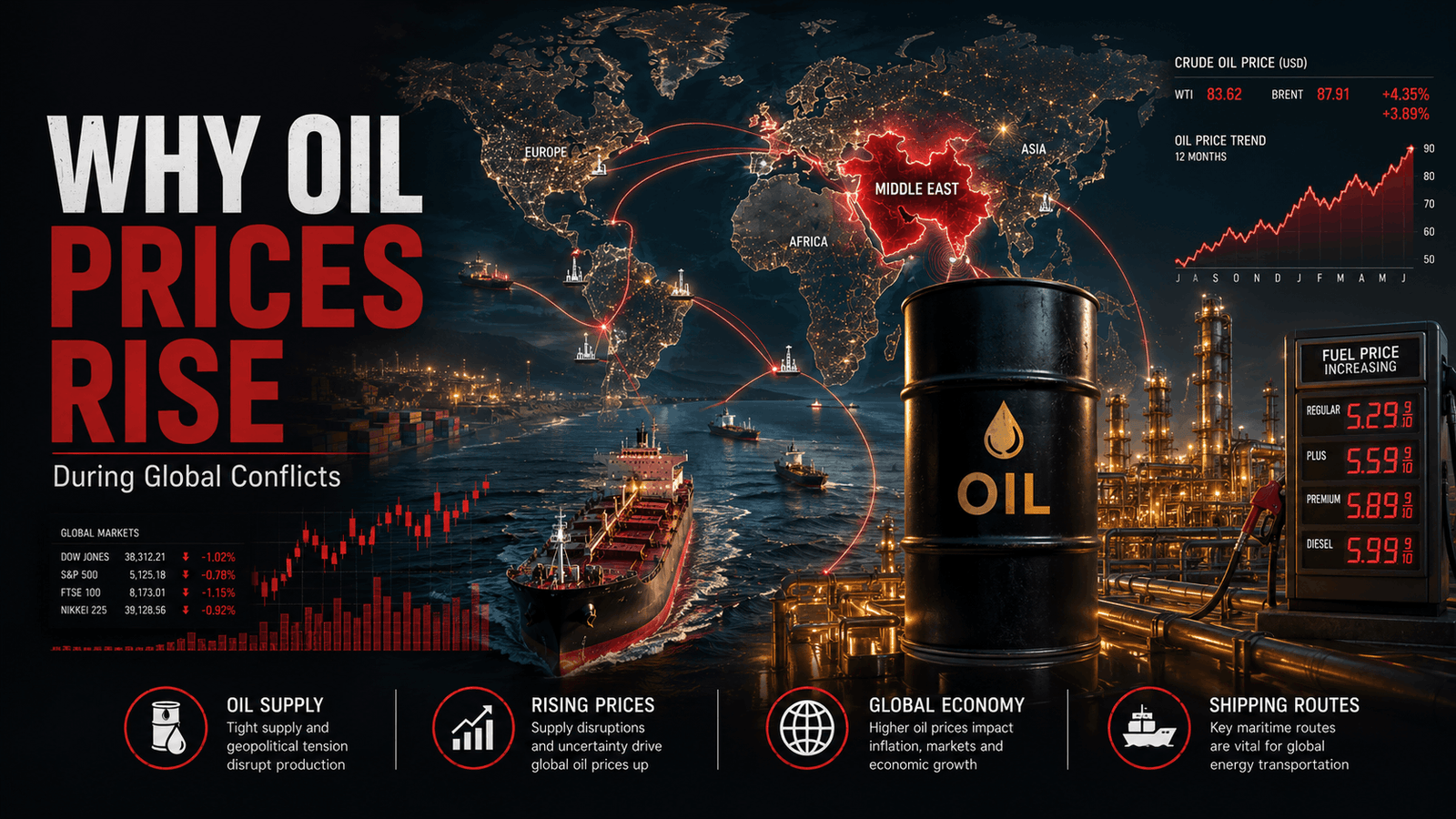 Why Do Oil Prices Rise During Global Conflicts? Explained in Simple Words