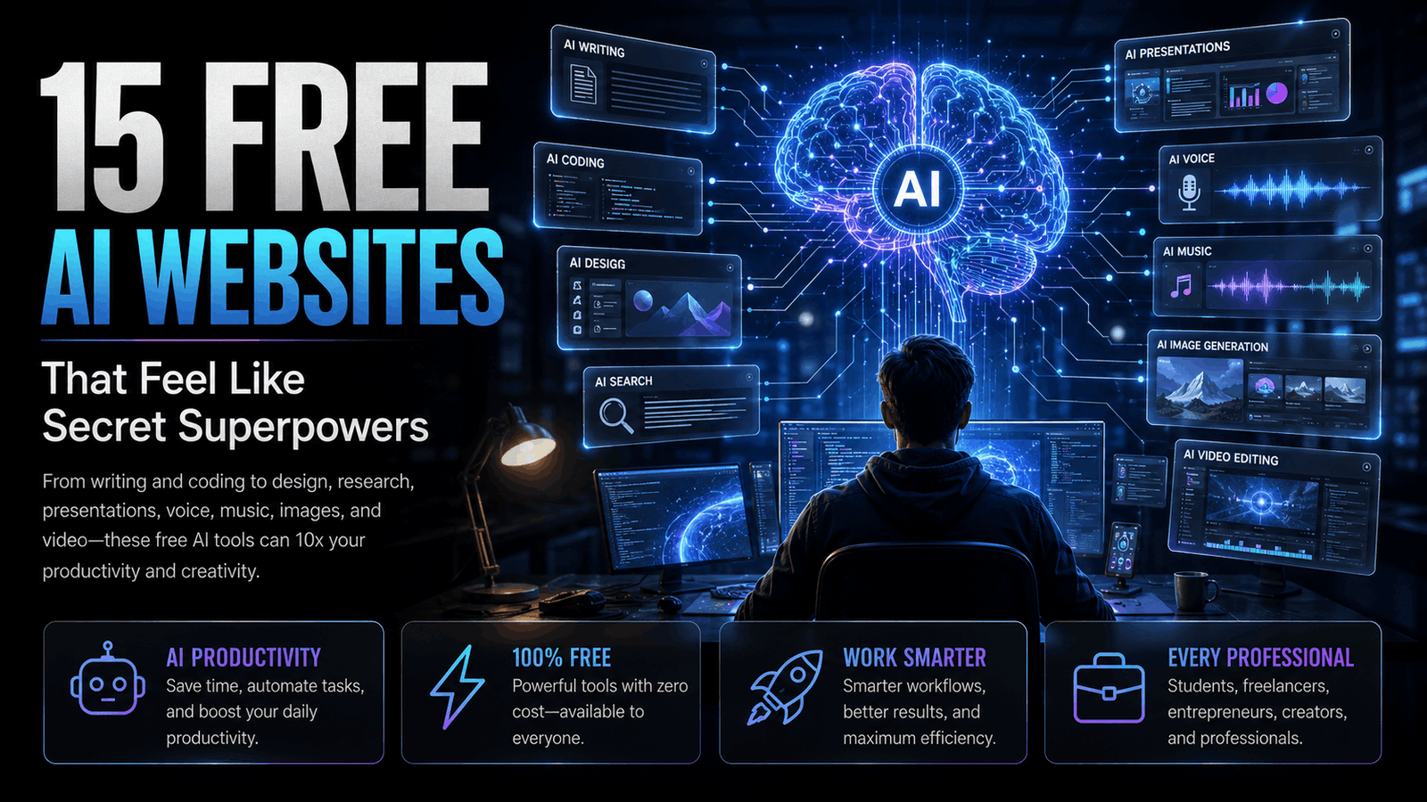 15 Free AI Websites That Feel Like Secret Superpowers (But Anyone Can Use)